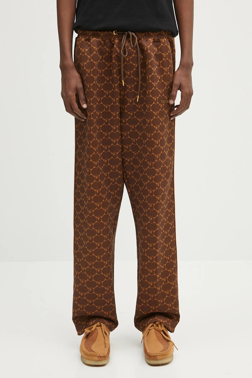 A Bathing Ape spodnie dresowe College Monogram Relaxed Fit