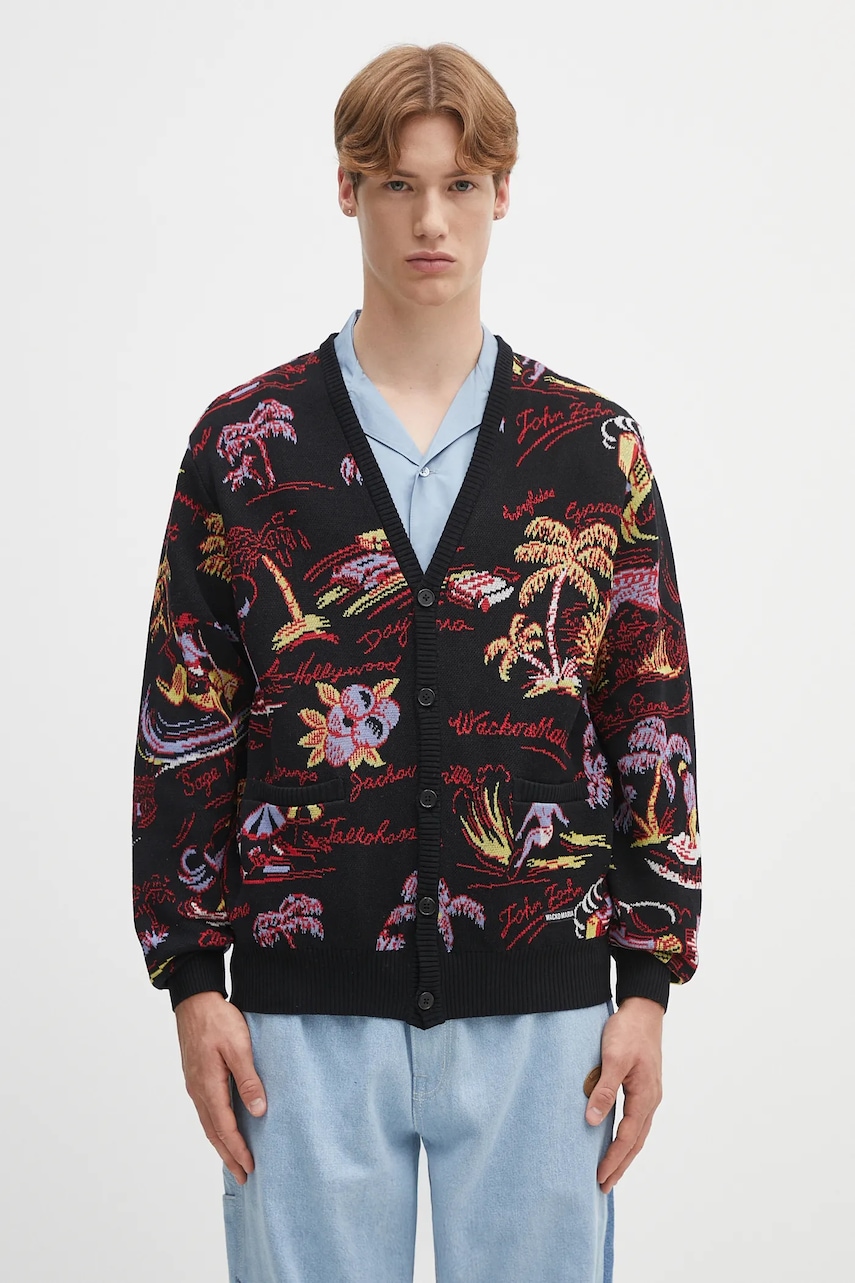 Wacko Maria kardigan bawełniany jacquard