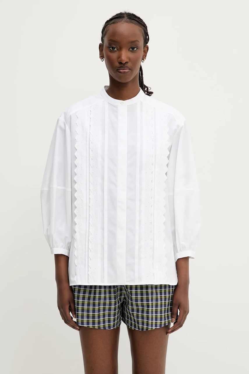 Maison Kitsuné koszula bawełniana Crafted Embroidery
