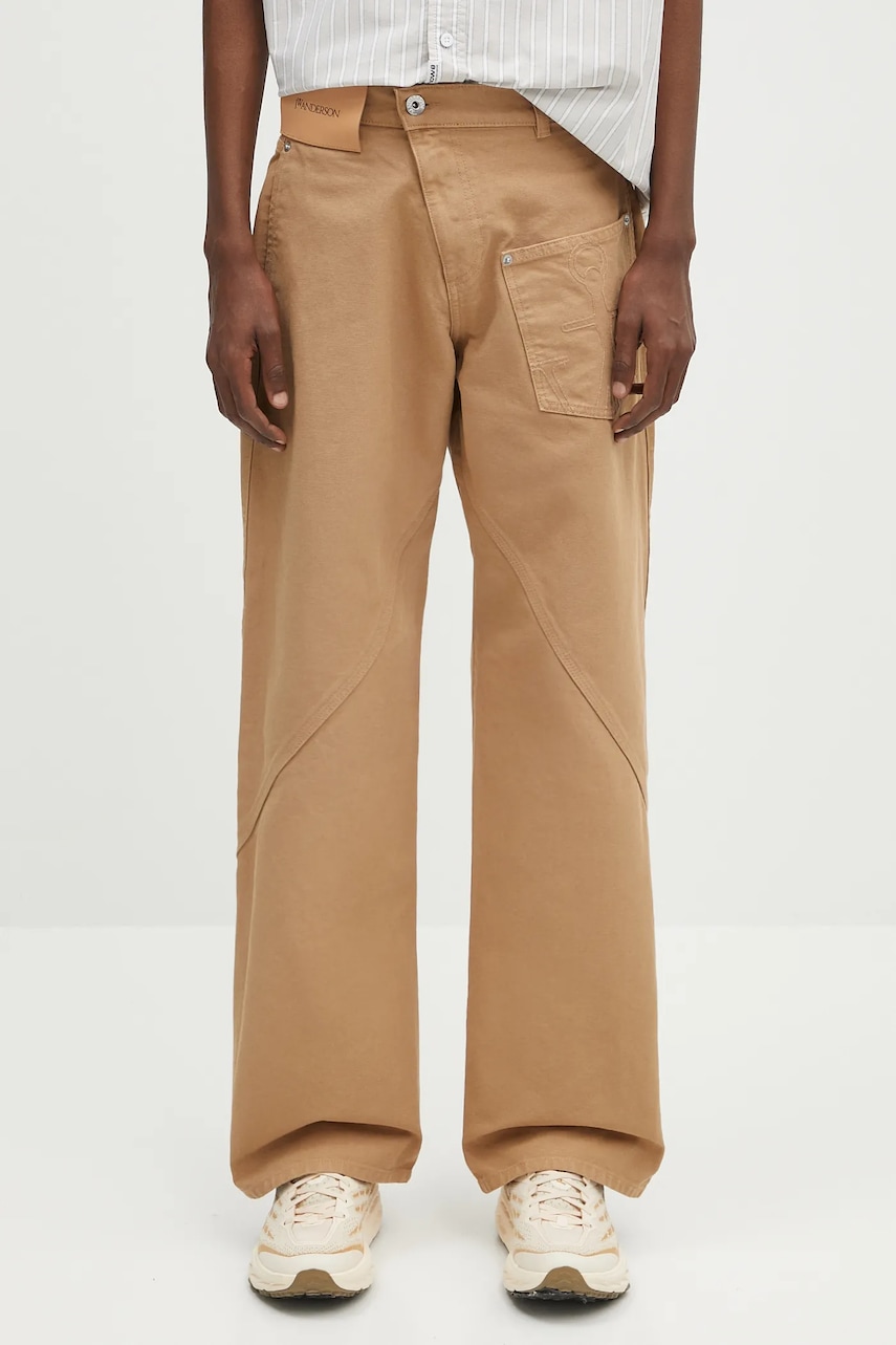 JW Anderson spodnie bawełniane Twisted Workwear