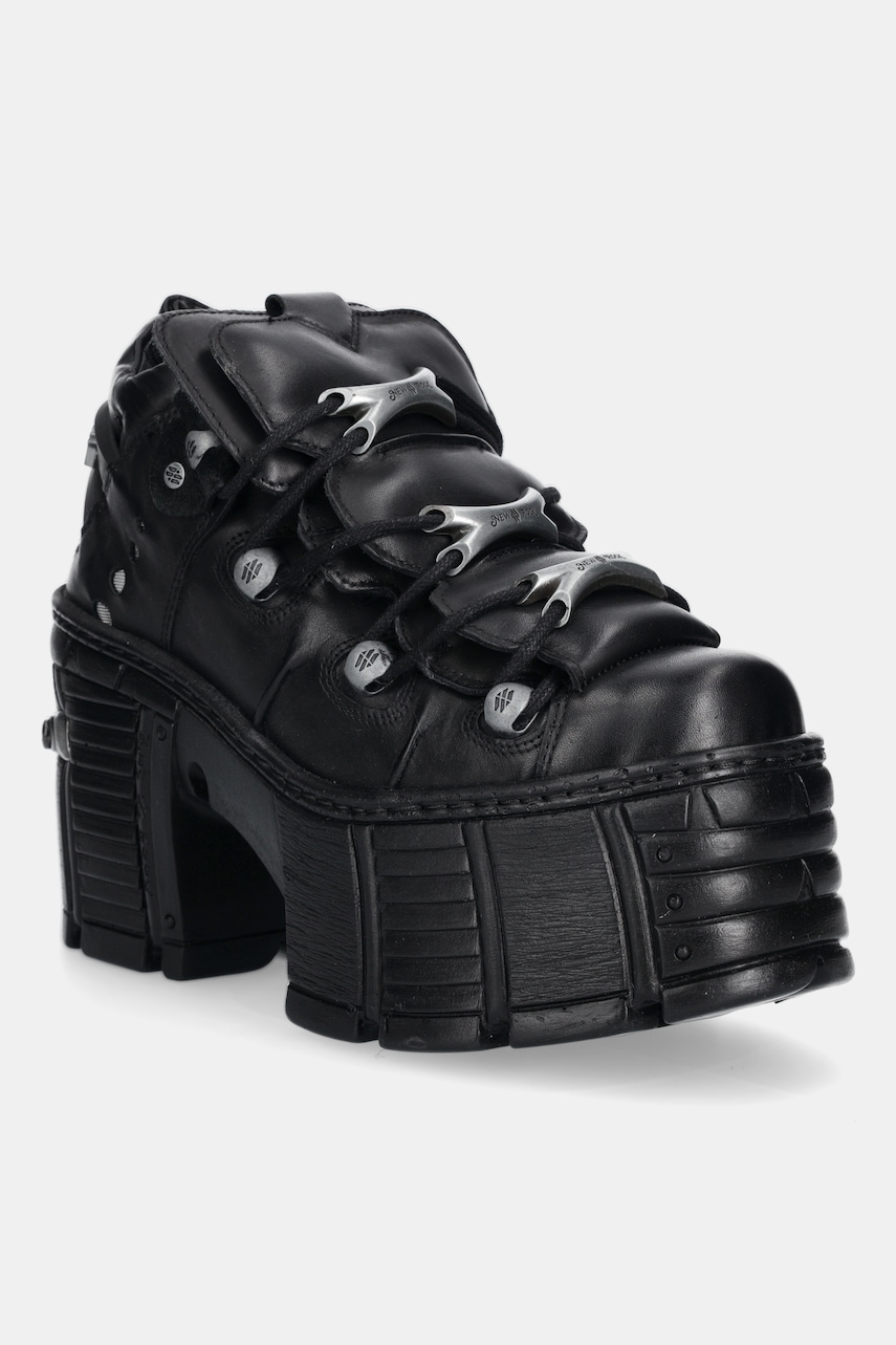 New Rock botki skórzane CRUST NEGRO