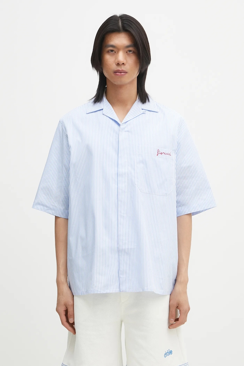 Fiorucci koszula bawełniana Striped Logo Bowling