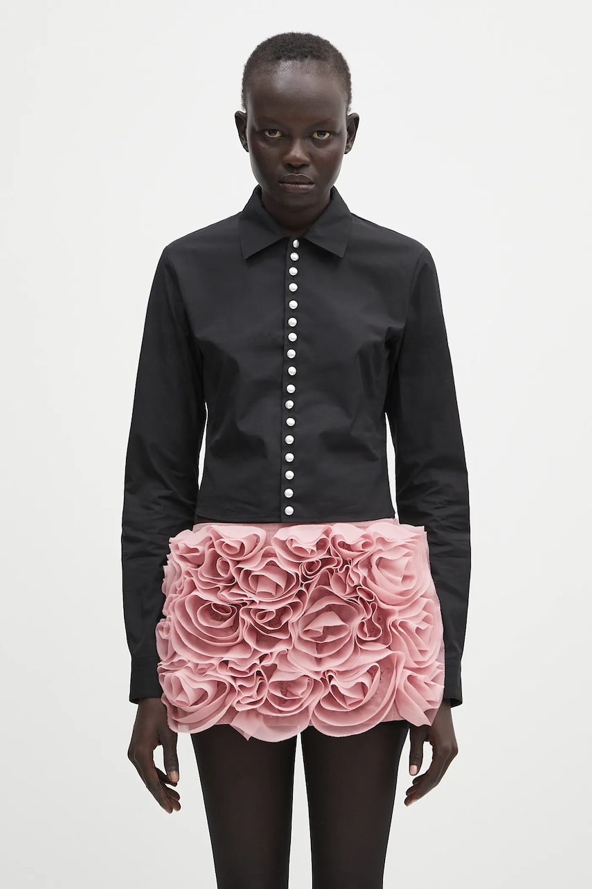 AMBUSH koszula bawełniana Fitted Pearl Button Shirt