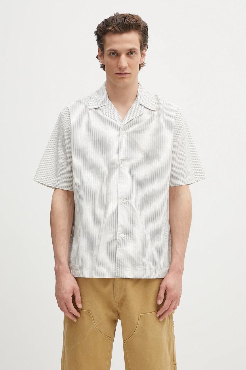 Norse Projects koszula bawełniana Mads Poplin Stripe SS