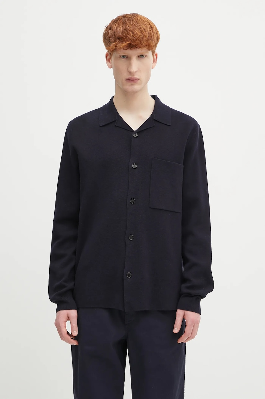 Norse Projects kardigan wełniany Nicolai Merino Cotton Milano Jacket