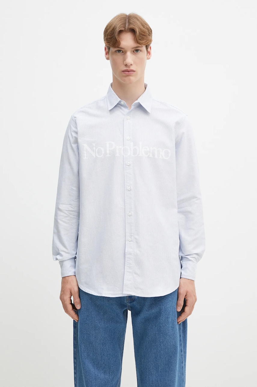 No Problemo koszula bawełniana No Problemo LS Stripe Shirt