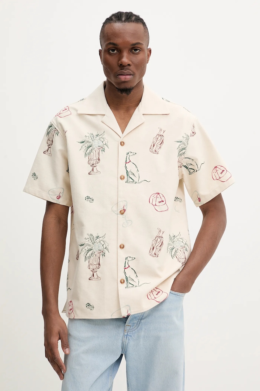 Drôle de Monsieur koszula bawełniana La Chemise Brodee Country Club