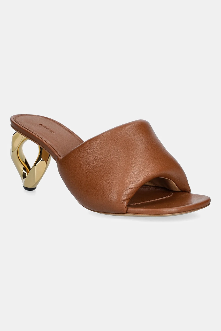 JW Anderson klapki skórzane Chain Heel Open Mule