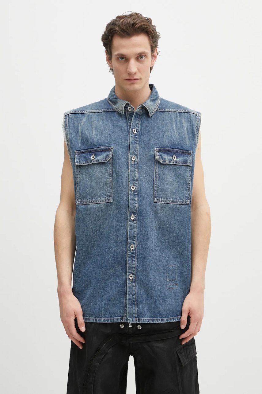 Rick Owens DRKSHDW bezrękawnik jeansowy Tommy Jumbo Outershirt