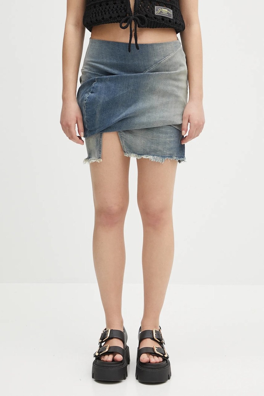 Rick Owens DRKSHDW spódnica jeansowa Draped Mini