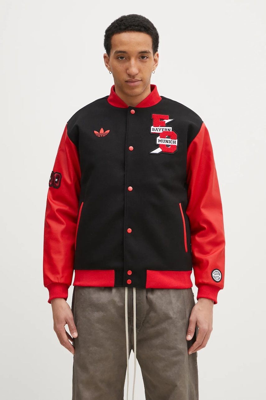 adidas Performance kurtka bomber z domieszką wełny FC Bayern Muenchen VRCT Jacket