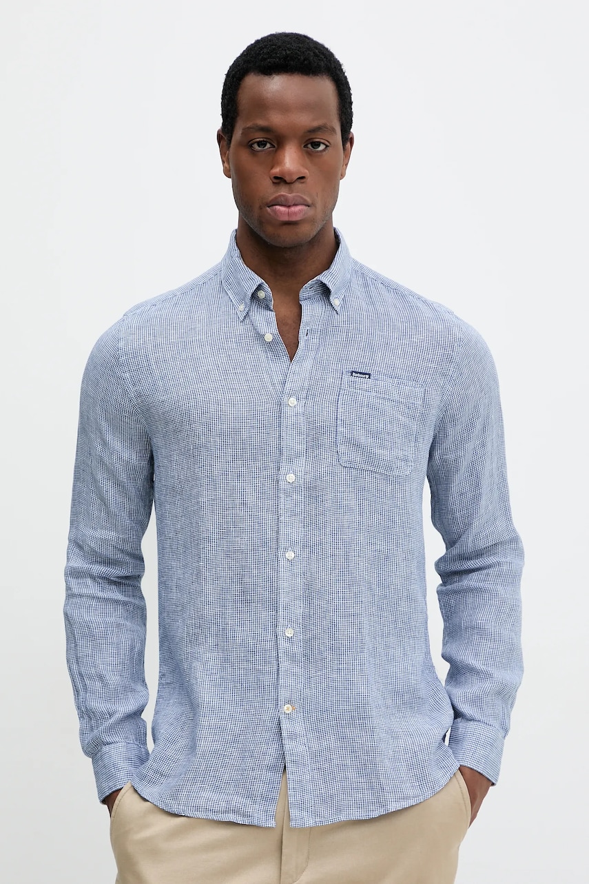 Barbour koszula lniana Linton Tailored Shirt