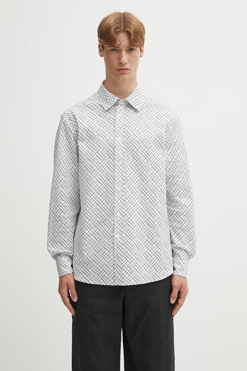 Kenzo koszula bawełniana Weave Regular