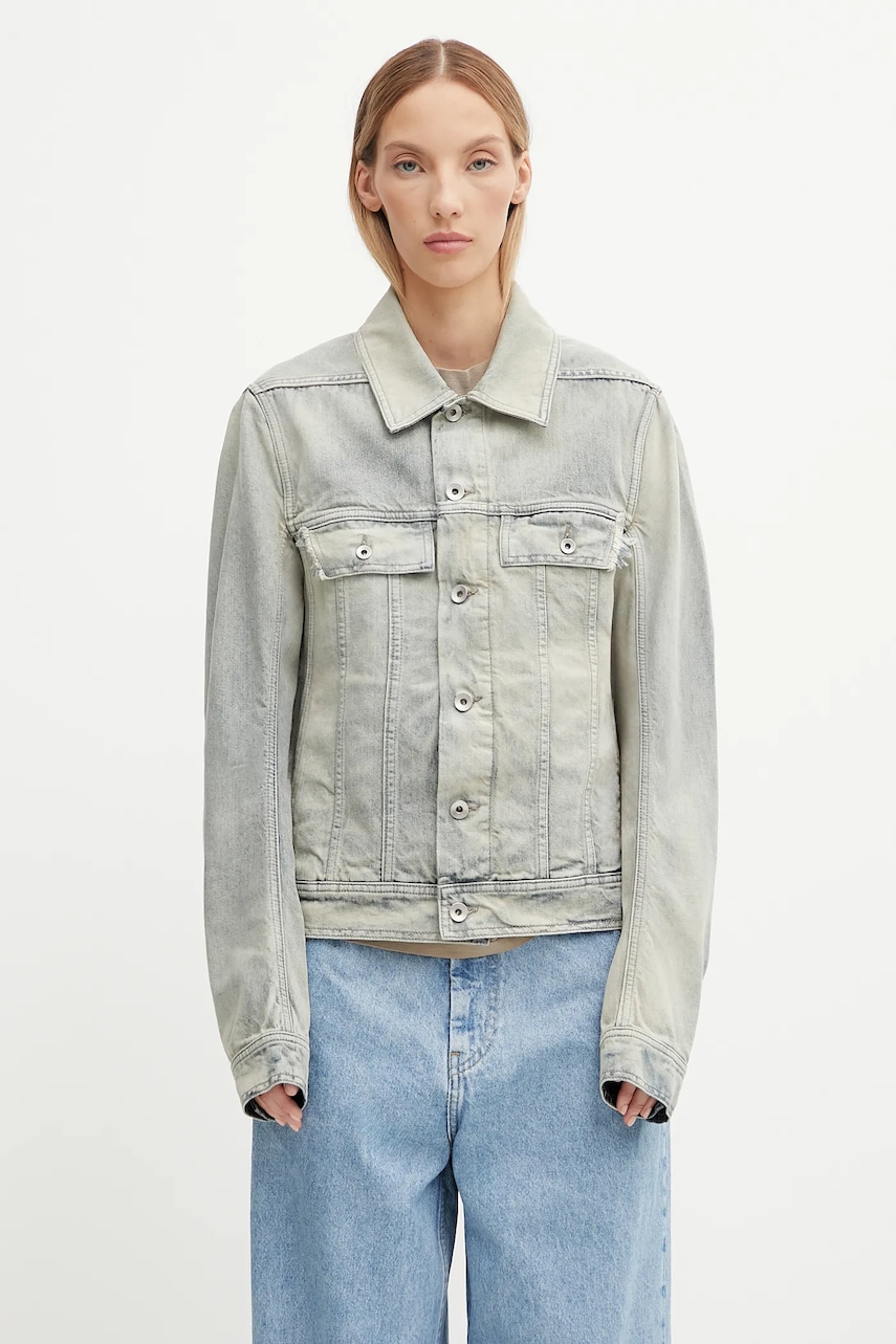 Rick Owens DRKSHDW kurtka jeansowa bawełniana Trucker Worker