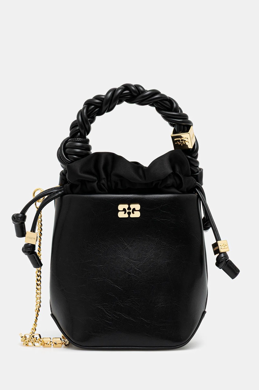 GANNI torebka Bou Bucket Mini Crinkle Oleatex