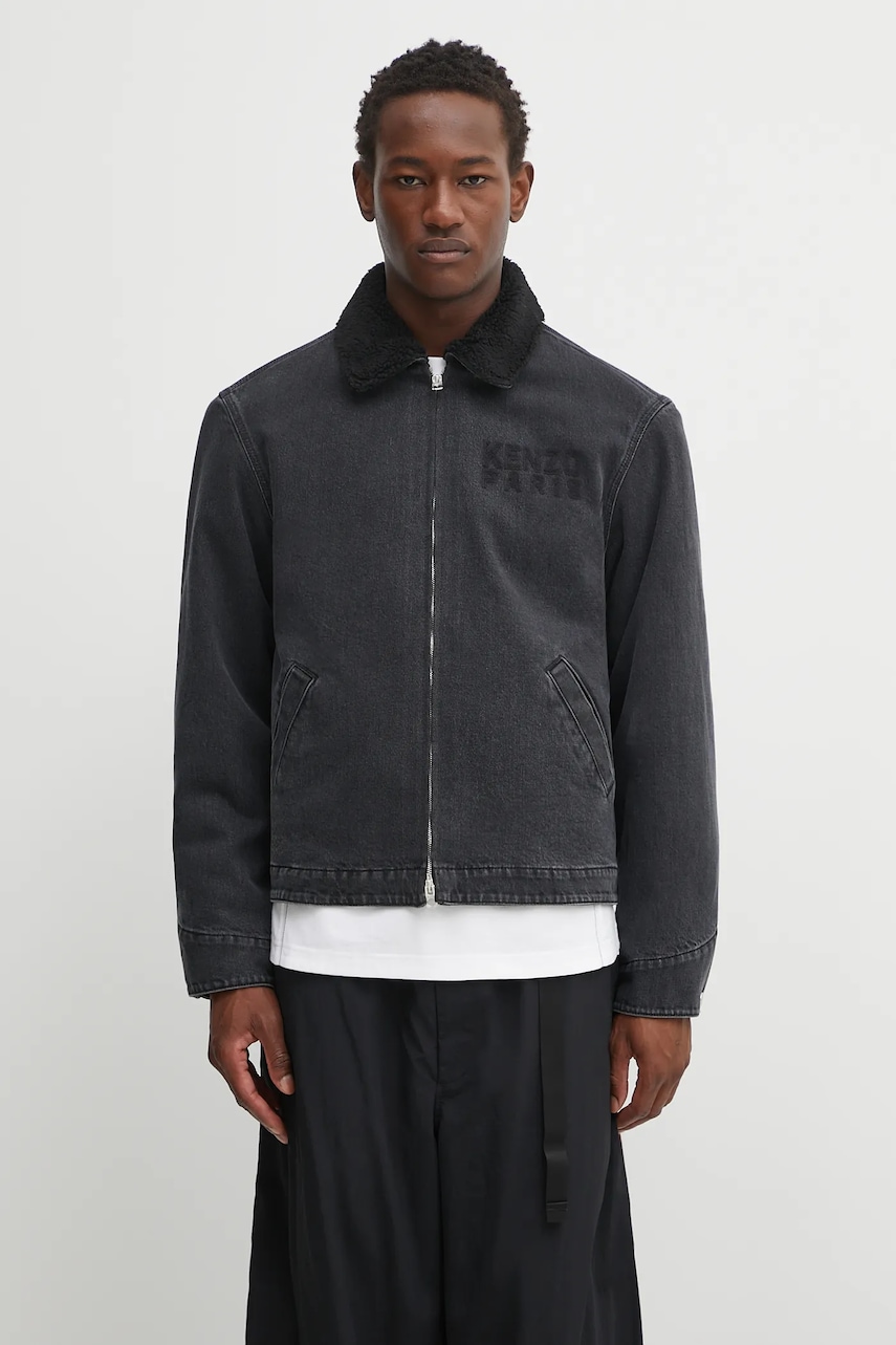 Kenzo kurtka jeansowa Happy Tiger Utility Fleece