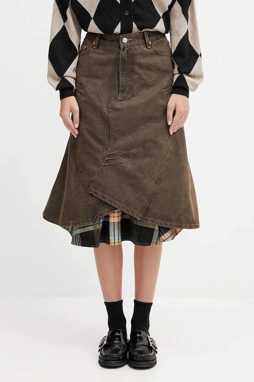 Andersson Bell spódnica jeansowa bawełniana Custom Flare Layered