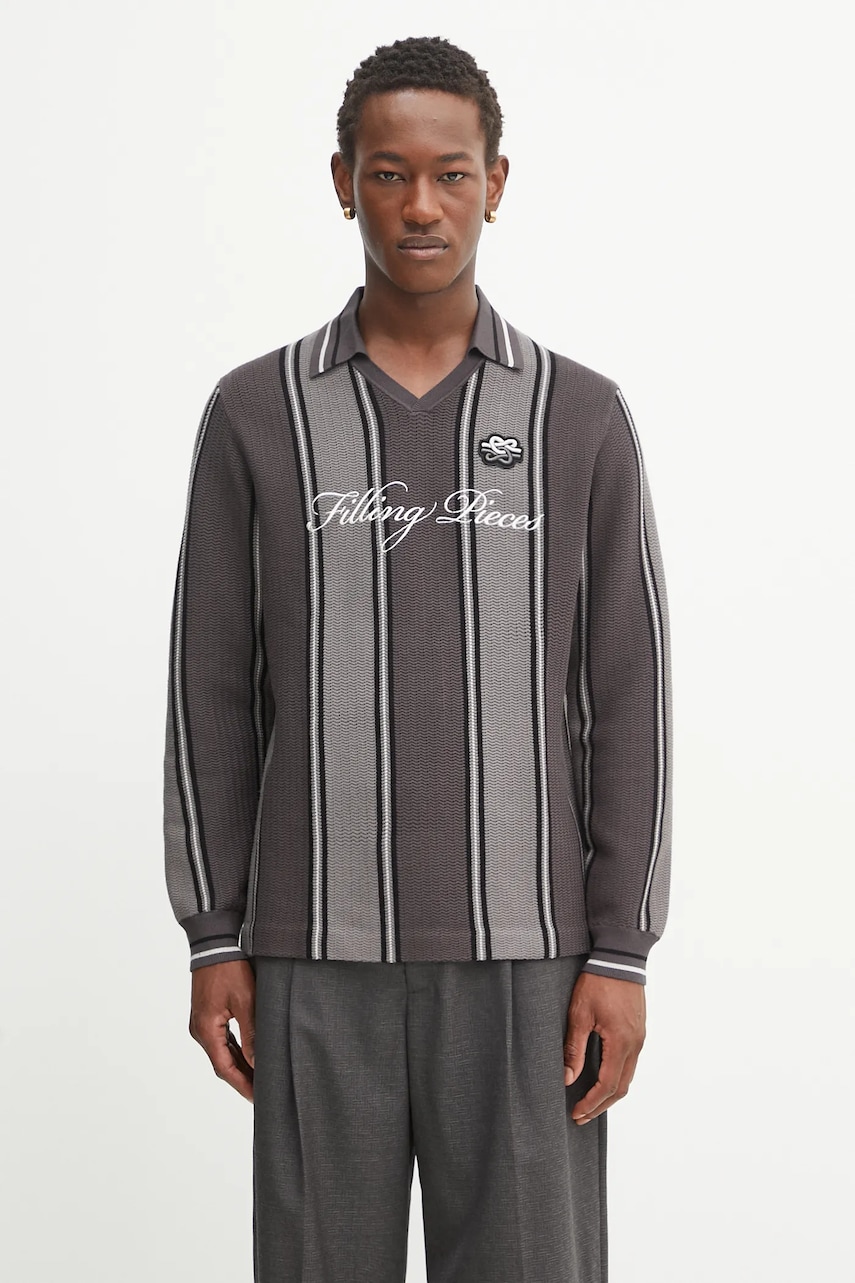 Filling Pieces Knit Football Jersey sweter z wiskozą męski