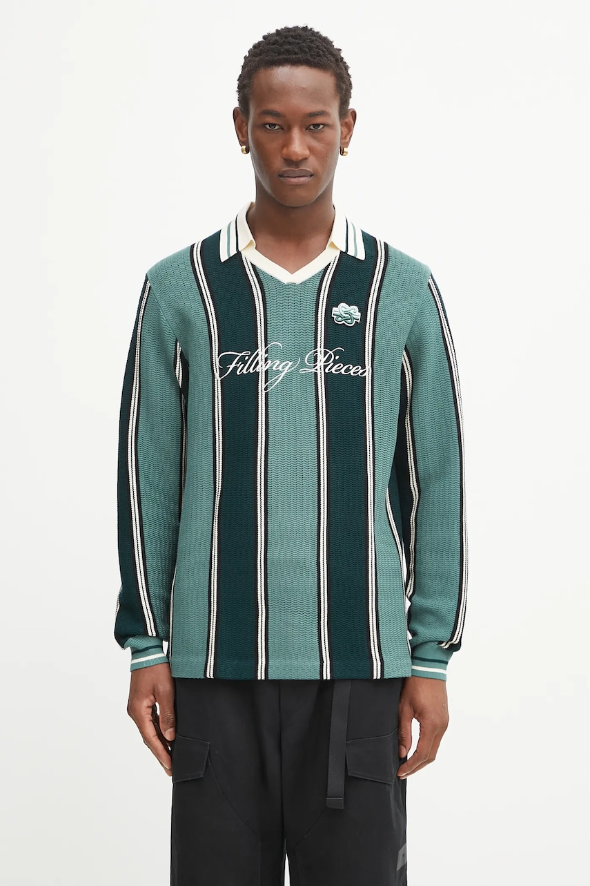 Filling Pieces Knit Football Jersey sweter męski z wiskozy