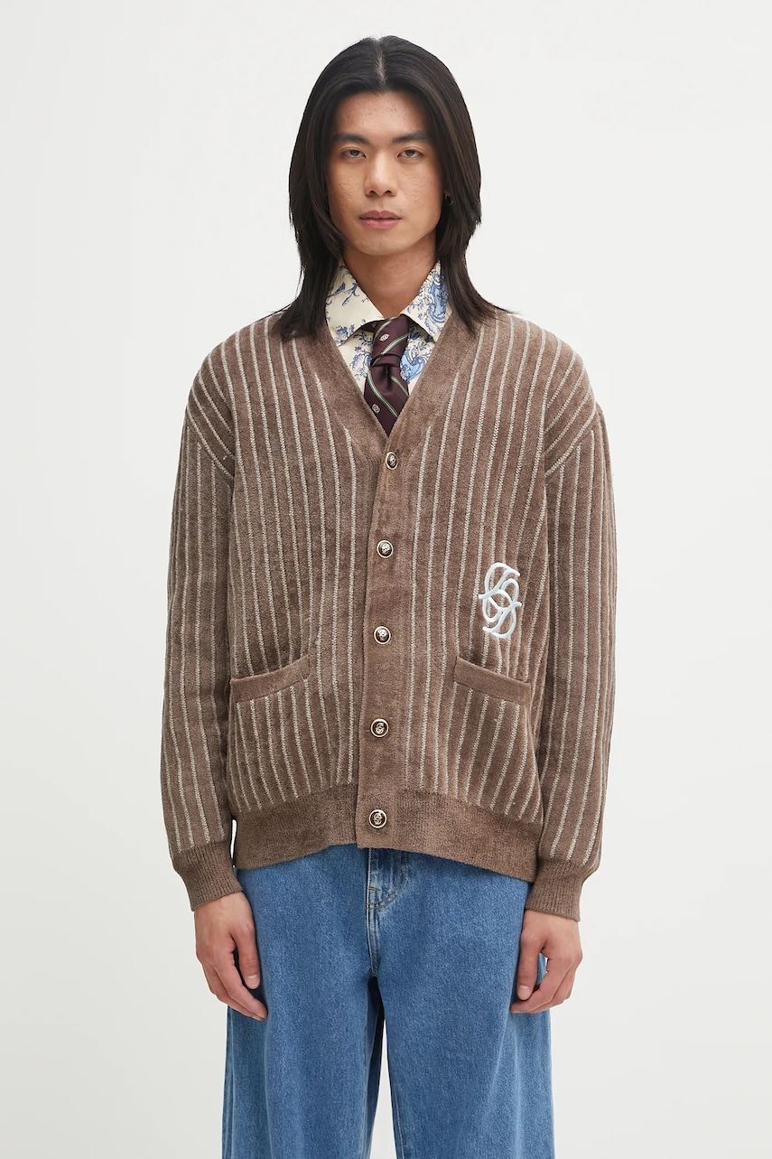 Drôle de Monsieur Le Cardigan Monogramme kardigan z dodatkiem wełny męski