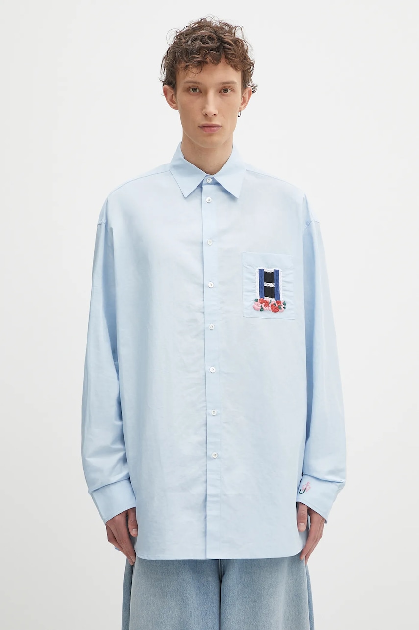 JW Anderson koszula bawełniana Window Embroidery
