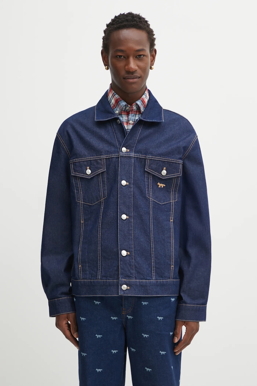Maison Kitsuné kurtka jeansowa Trucker