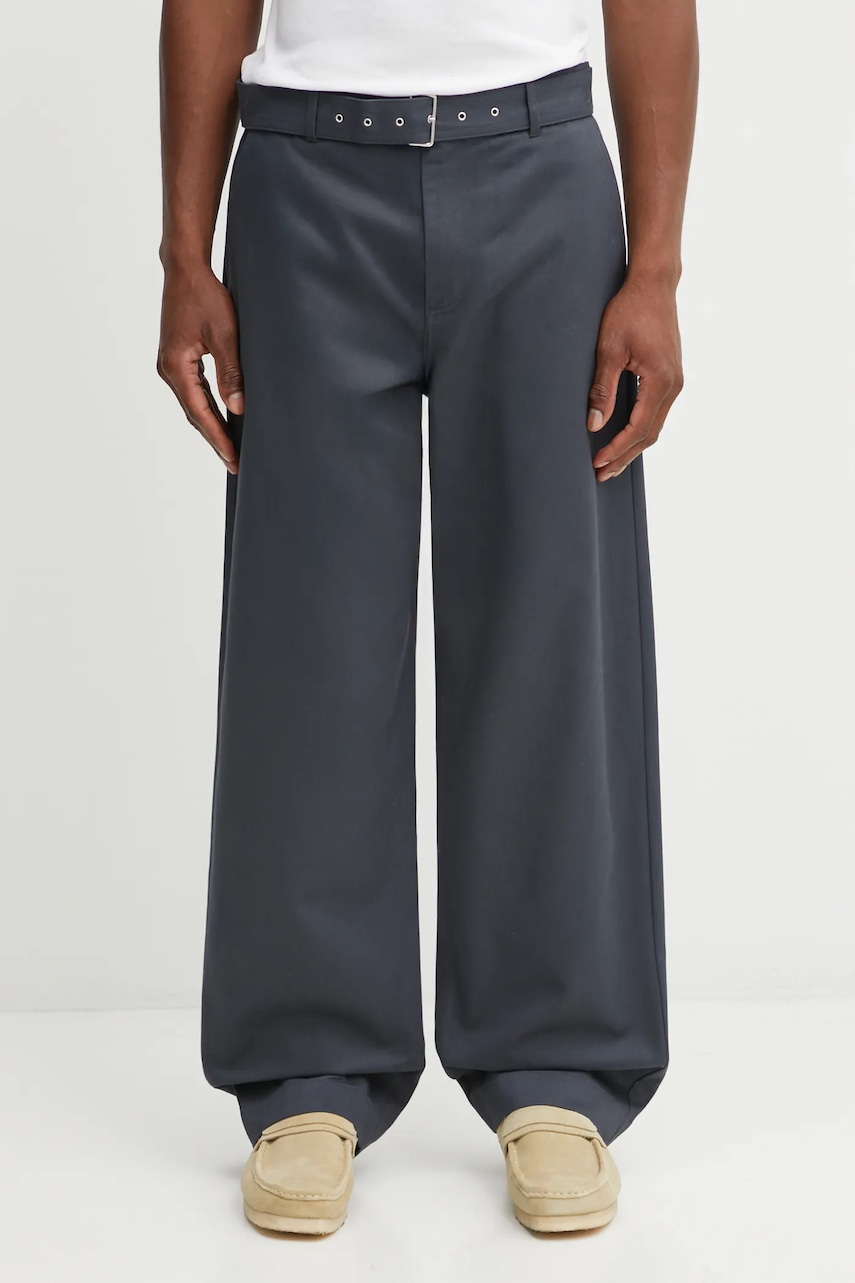 Maison Kitsuné spodnie bawełniane Belted
