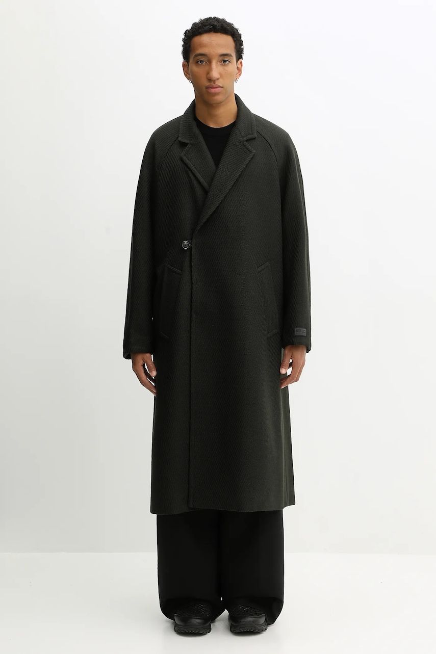 Kenzo płaszcz z domieszką wełny Wrap