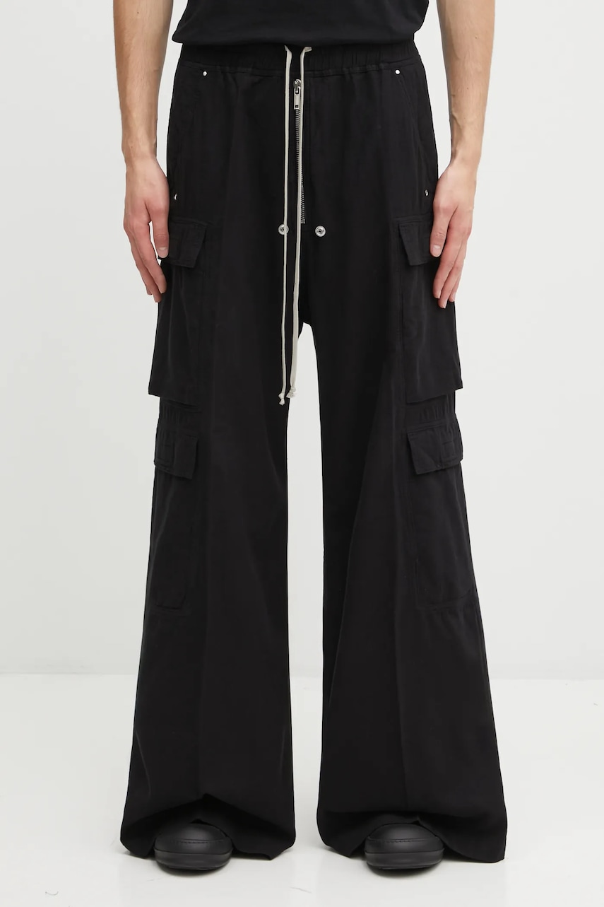 Rick Owens DRKSHDW spodnie bawełniane Double Cargo Jumbo Belas