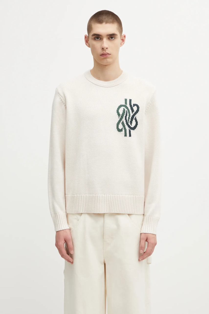 Filling Pieces Knit Sweater Knot sweter z wełną męski