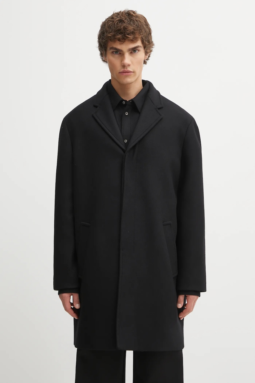 Maison Kitsuné płaszcz wełniany Tailored