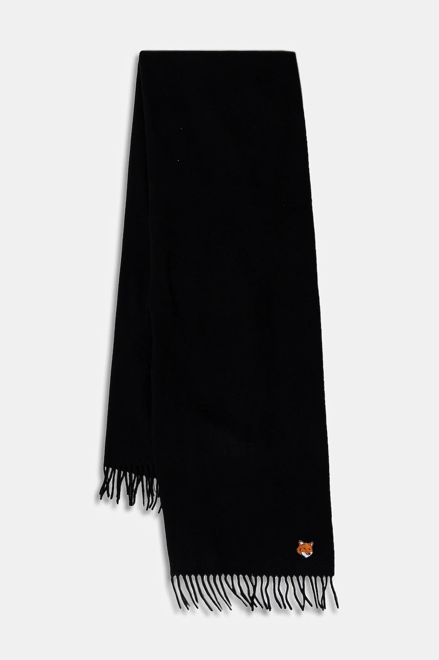 Maison Kitsuné szalik wełniany Fox Head