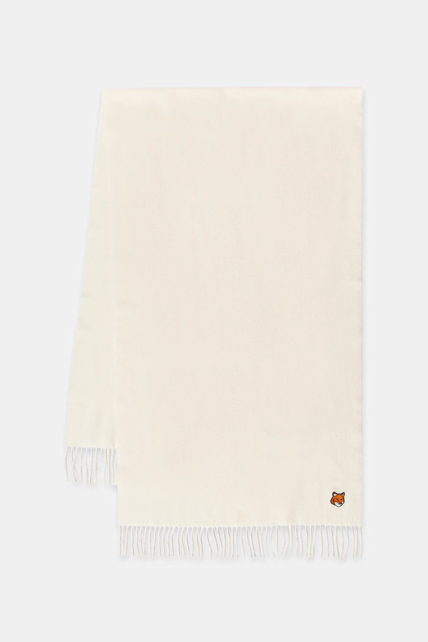 Maison Kitsuné szalik wełniany Fox Head