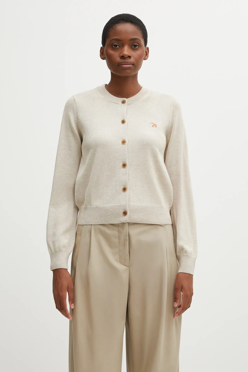 Maison Kitsuné kardigan wełniany Baby Fox Merino Regular