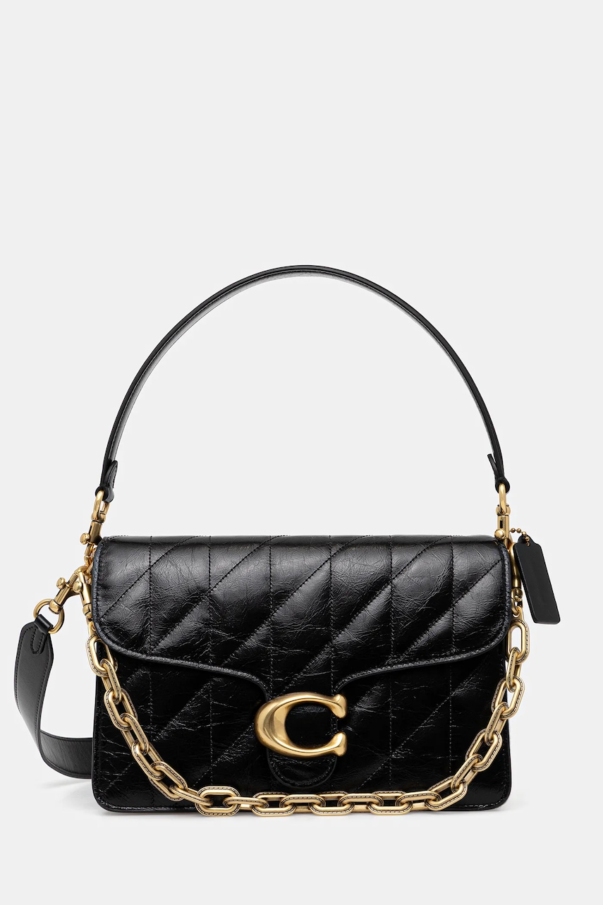 Coach torebka skórzana Chain Tabby Shoulder Bag With Quilting