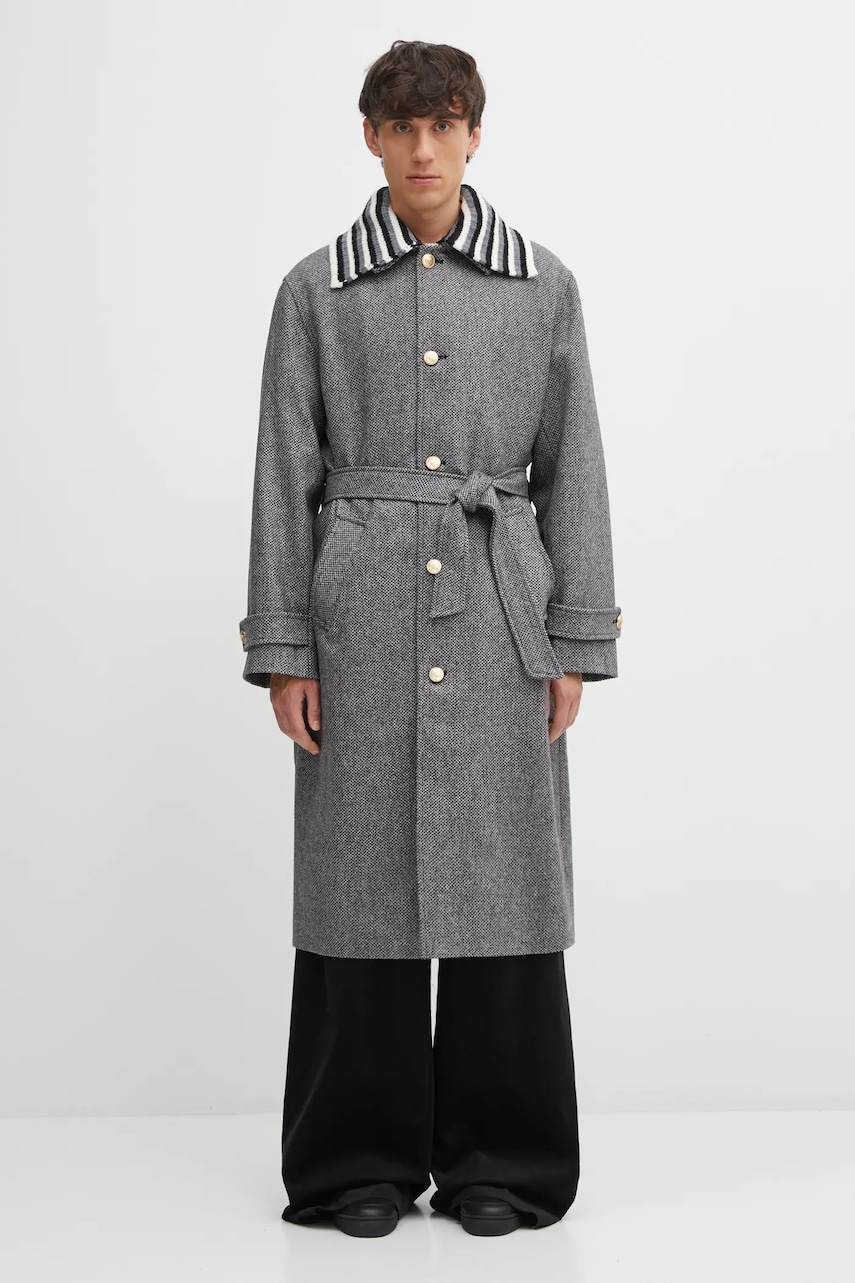 Drôle de Monsieur płaszcz wełniany Le Manteau Tweed