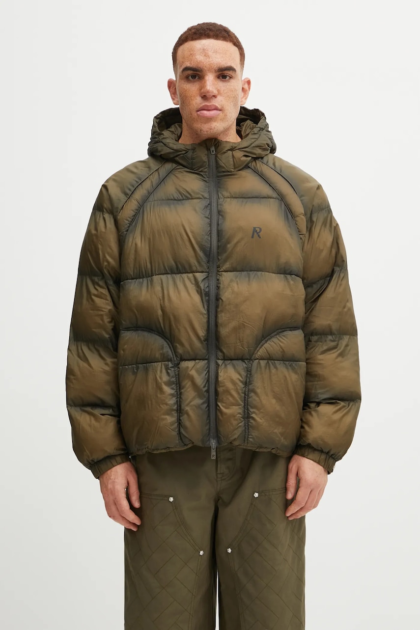 Represent kurtka Translucent Hooded Puffer