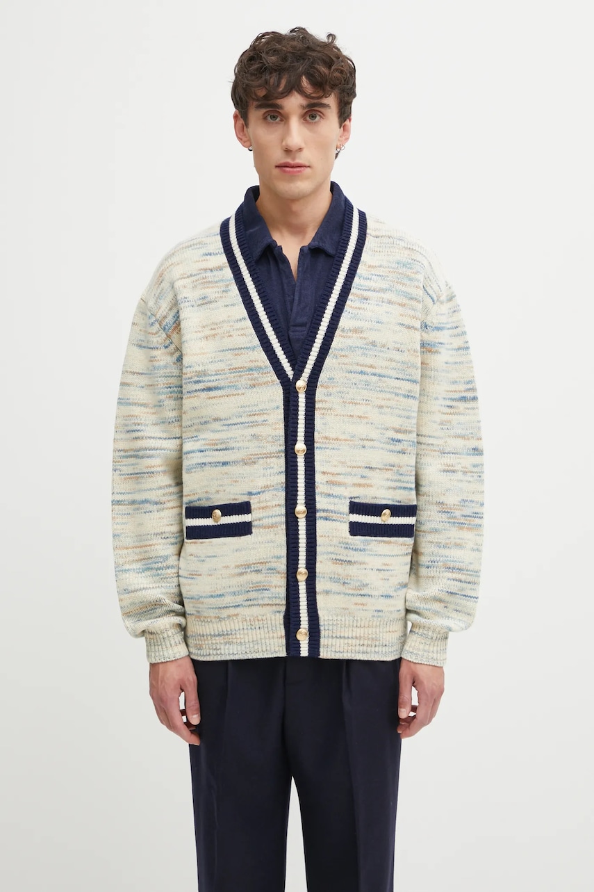 Drôle de Monsieur kardigan wełniany Le Cardigan MoulinE