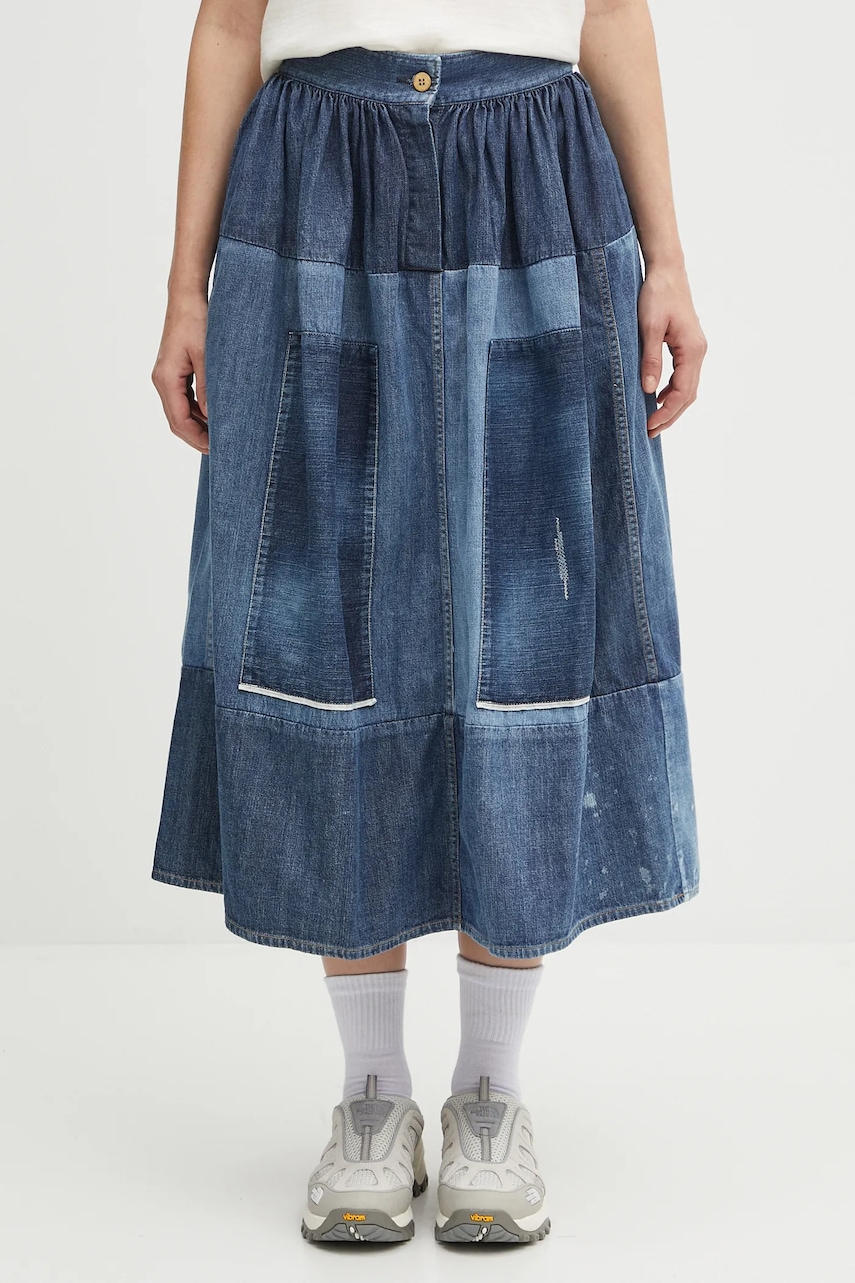 Visvim spódnica jeansowa ss elevation skirt p.w.