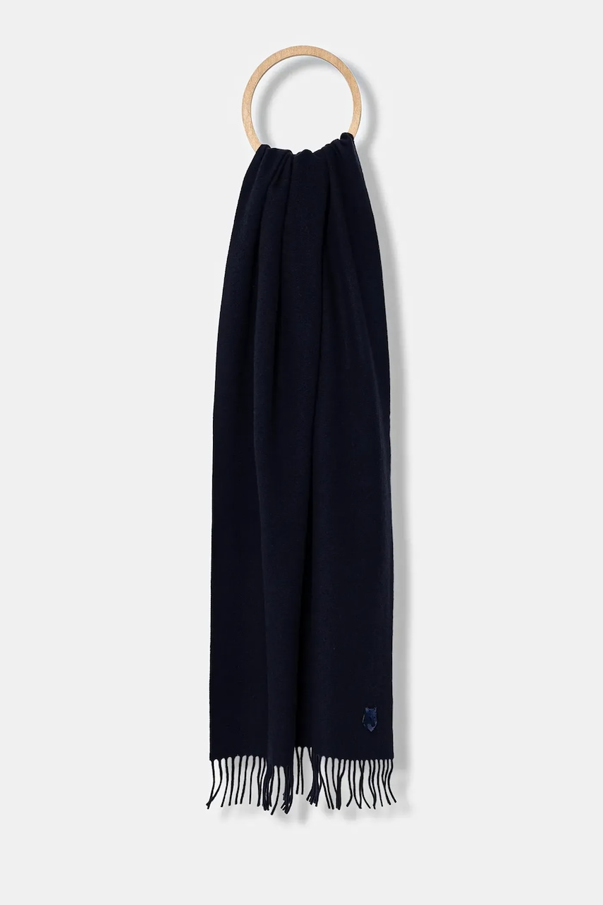 Maison Kitsuné szalik wełniany Bold Fox Head