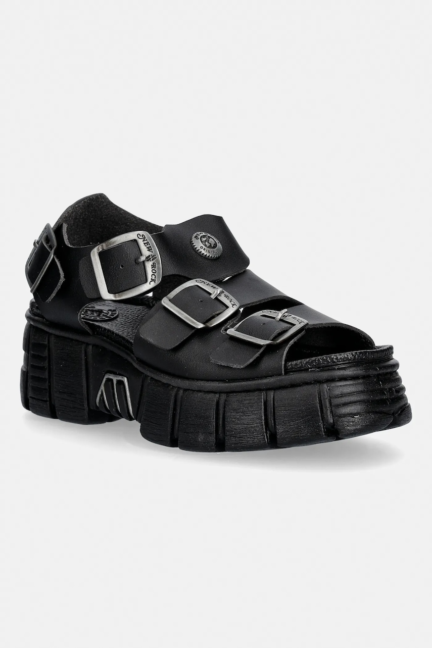 New Rock sandały VEGAN NEGRO GRUESO, TOWER CASCO NEGRO LAT
