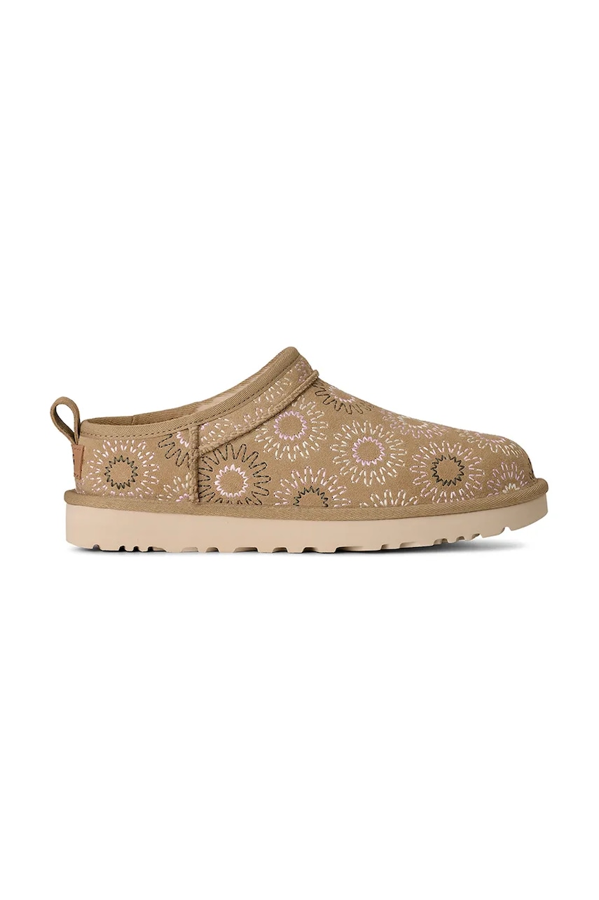 UGG kapcie zamszowe W Classic Micro Sun Stitch