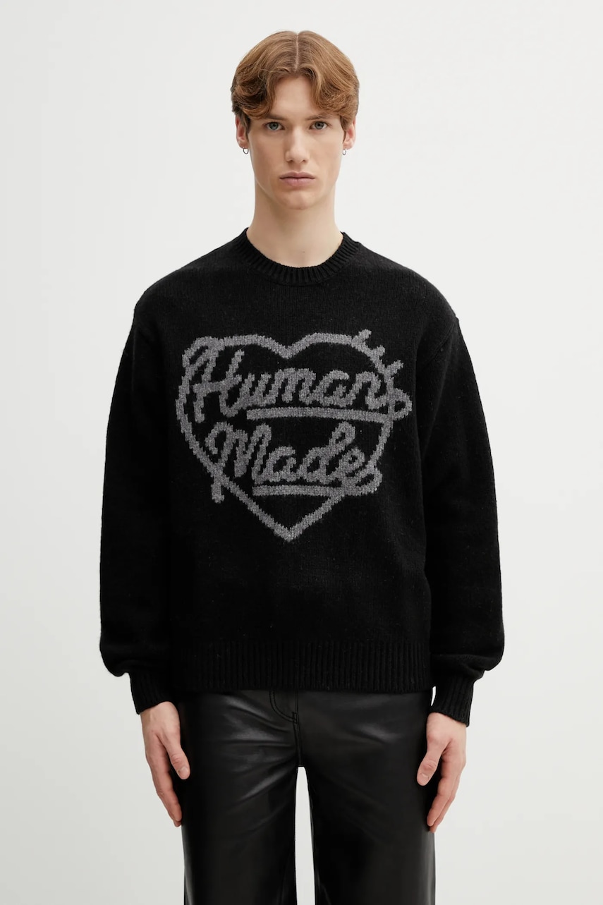 Human Made sweter z dodatkiem wełny KNITTED SWEATER