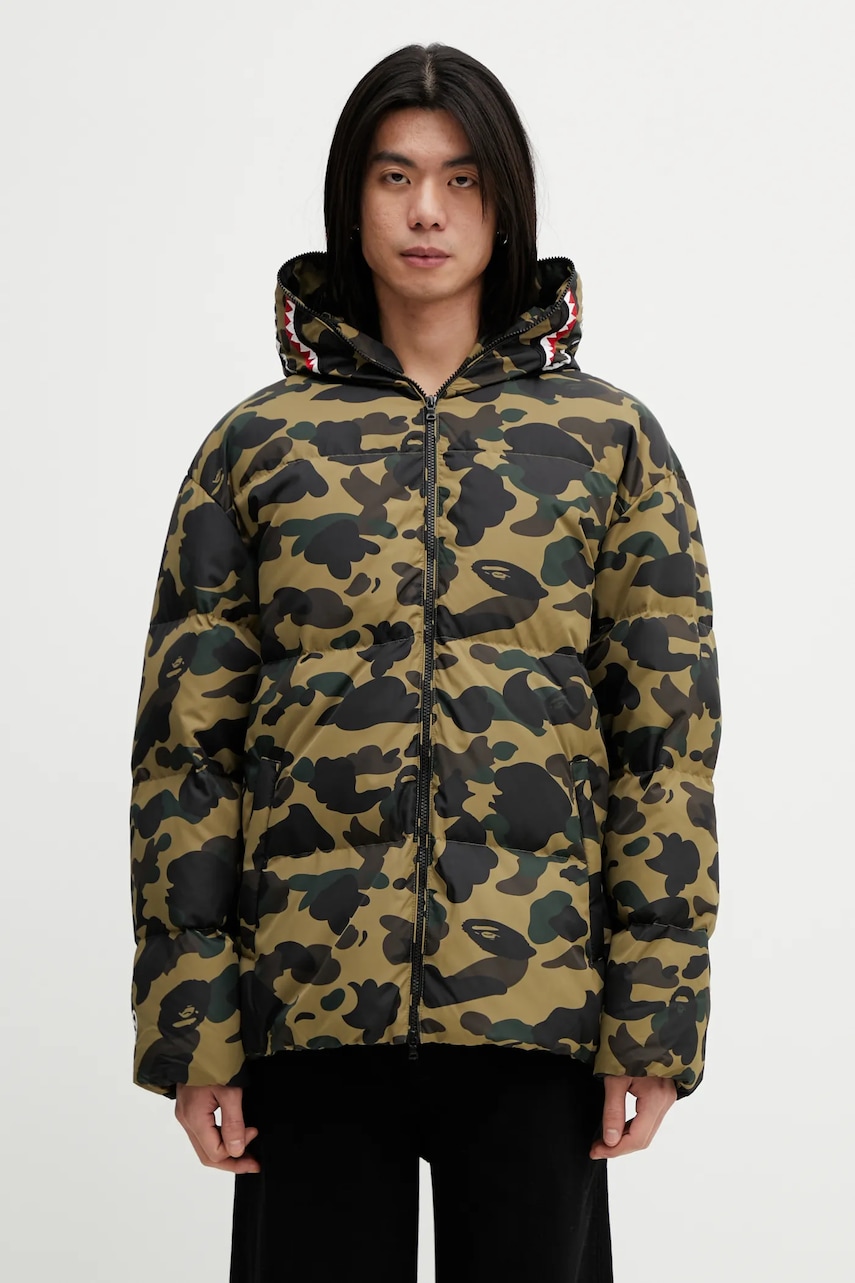 A Bathing Ape kurtka puchowa 1st Camo Snowboard Sharkdown