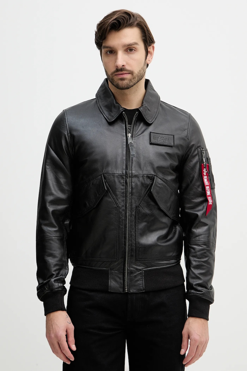 Alpha Industries kurtka skórzana CWU-45/P Leather