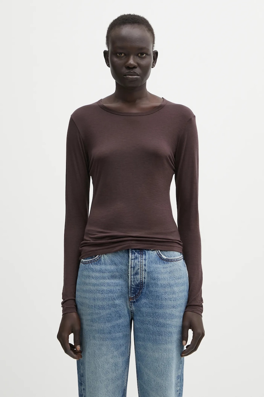 Anine Bing longsleeve z dodatkiem wełny sylvie