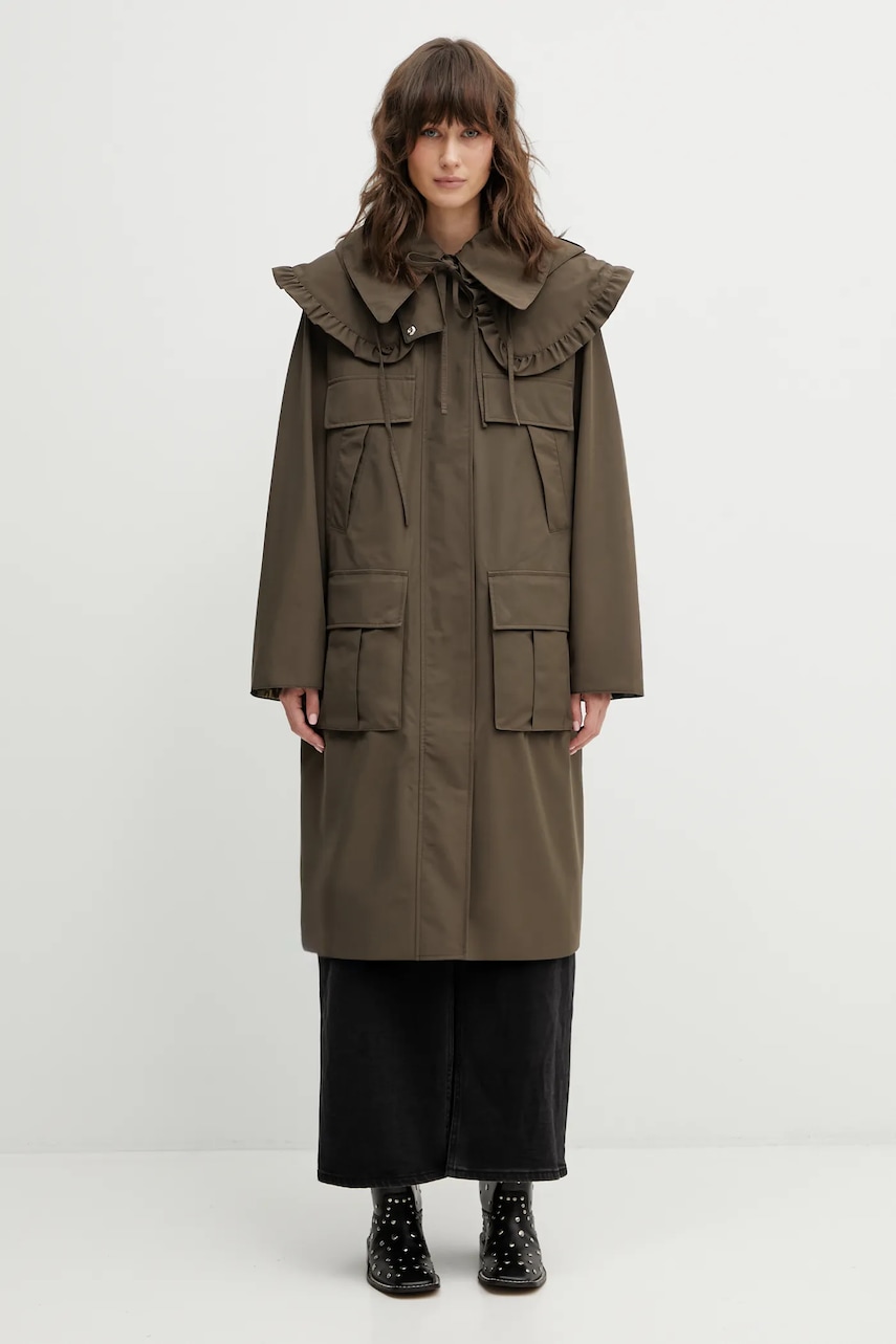 Barbour kurtka x Ganni Waterproof Parka