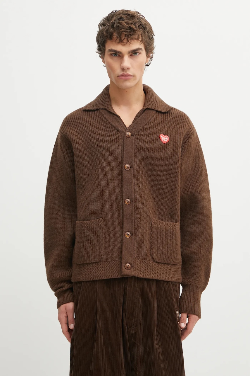 Human Made kardigan wełniany KNIT CARDIGAN