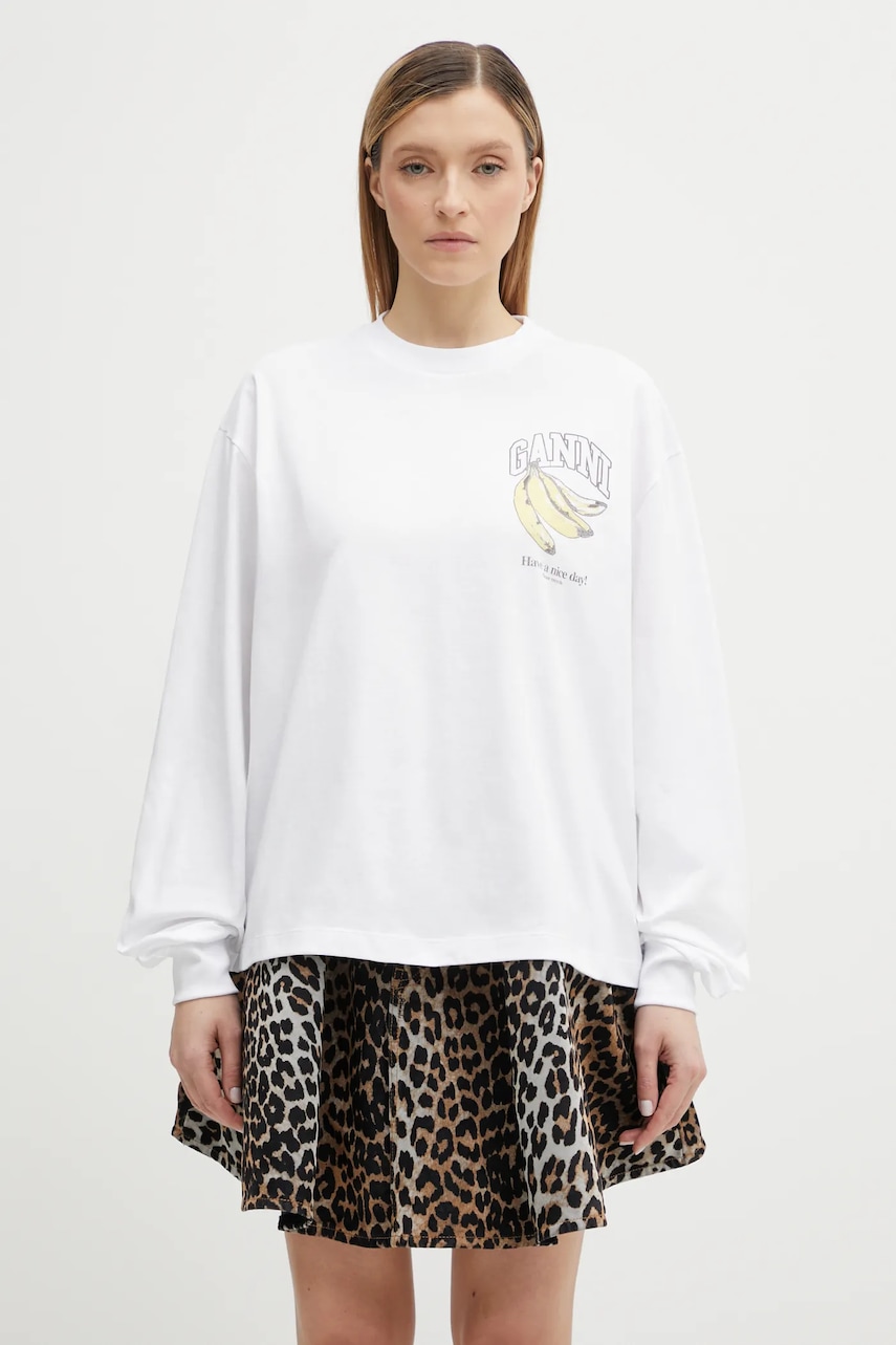 GANNI longsleeve bawełniany