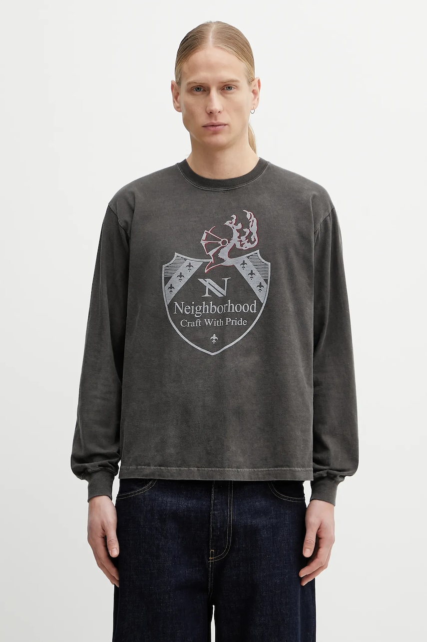 NEIGHBORHOOD longsleeve bawełniany NH . TEE LS-16